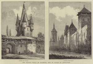 アウグスブルクの古代の壁、現在は解体のコース 作： Henry William Brewer